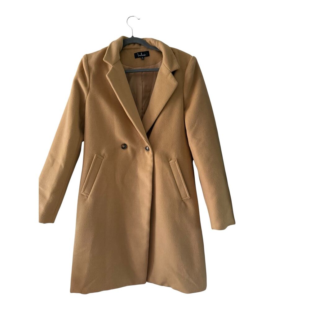 Lulus Harriet Long Double-Breasted Tan Coat - Picture 9 of 9